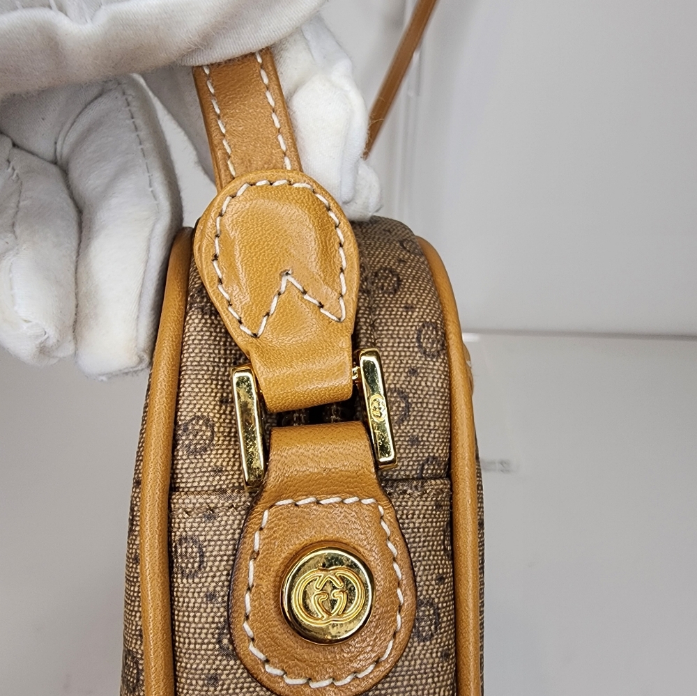 Vintage Gucci Canvas Shoulder Bag PVC Leather - Picture 12 of 17